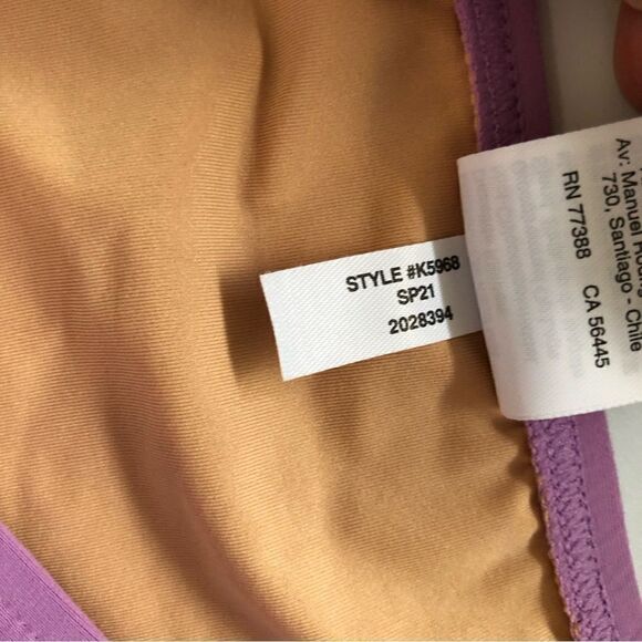 J Crew Bikini Top/Bottom Rainbow Bloom Matching Solid Lilac Bottoms Med/Small - Picture 12 of 13